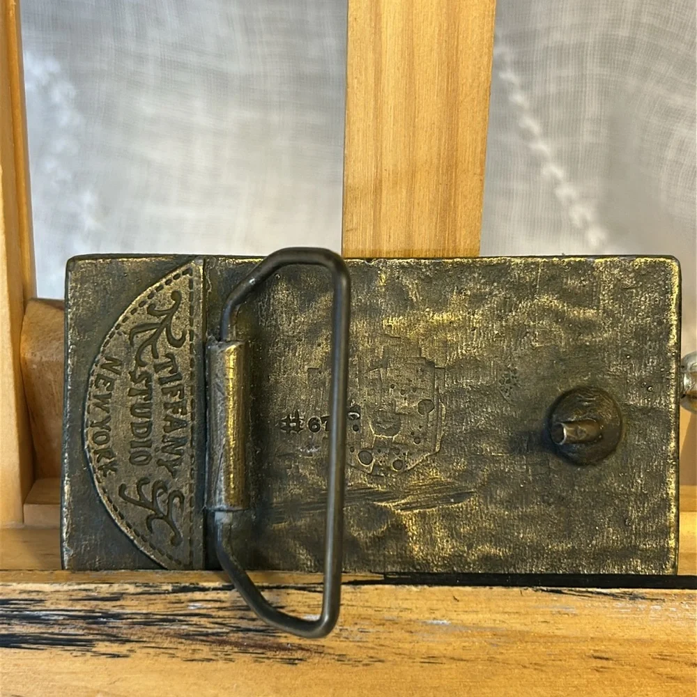 Tiffany Studios New York firefighter belt buckle vintage